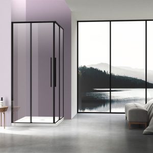 Душевой уголок Vincea Slim-N Черный / Прозрачное