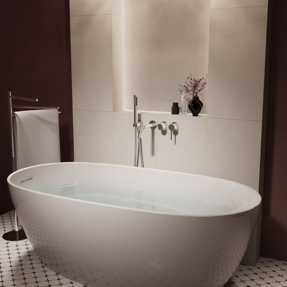 Смеситель встраиваемый Vincea Villa для ванны Хром глянцевый — изображение 3