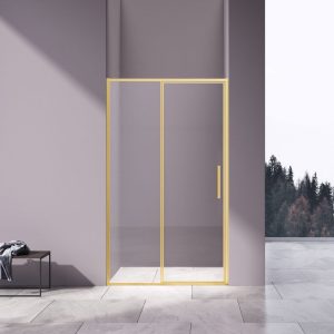 Душевая дверь Vincea Slim 120 Золото матовое / Прозрачное