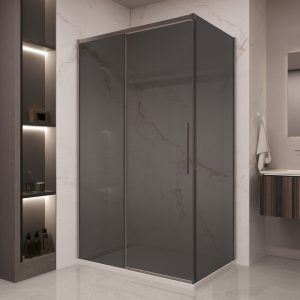 Душевой уголок Vincea Stella 120х90 Вороненая сталь / Тонированное