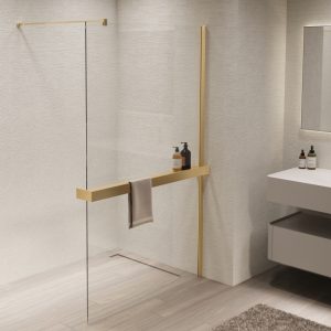 Душевая перегородка Vincea Walk-In Золото матовое / Прозрачное