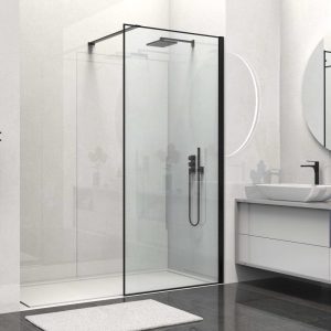 Душевая перегородка Vincea Walk-In Черный / Прозрачное