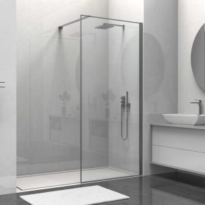 Душевая перегородка Vincea Walk-In Вороненая сталь / Прозрачное