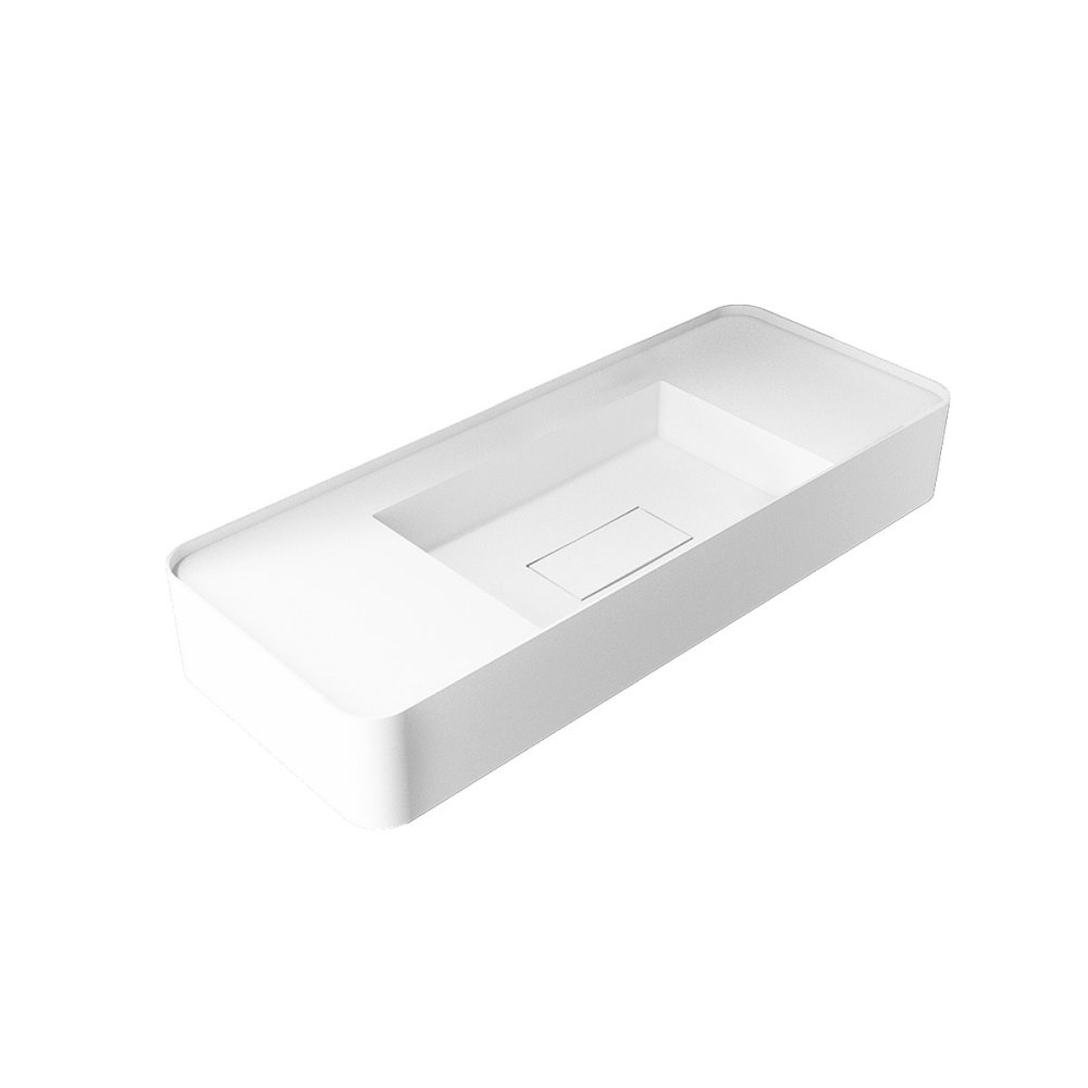Раковина подвесная Vincea Solid Surface 120 Белый матовый — изображение 4